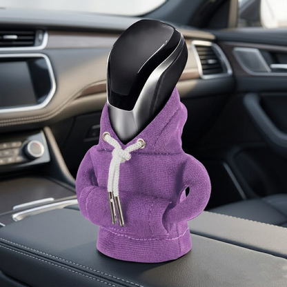 Divanoxcosh Mini Car Gear Shift Knob Hoodie Cover - Universal Automotive Shifter Protector & Cute Interior Decoration Accessories, Funny Gear Lever Sleeve for Most Vehicles